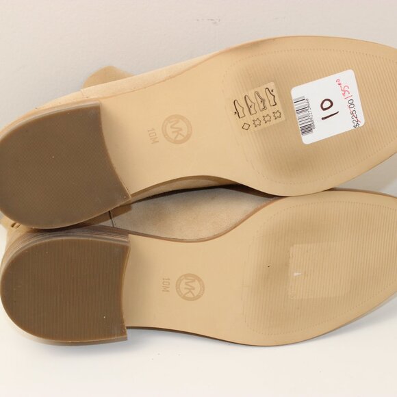 Michael Kors The Jet Set 6 Walton Bone Tan Suede Leather Ankle Boots Size 10 - Picture 9 of 9